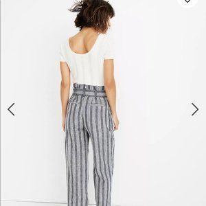 Paperbag Pants in Deep Indigo Stripe Madewell Size 6